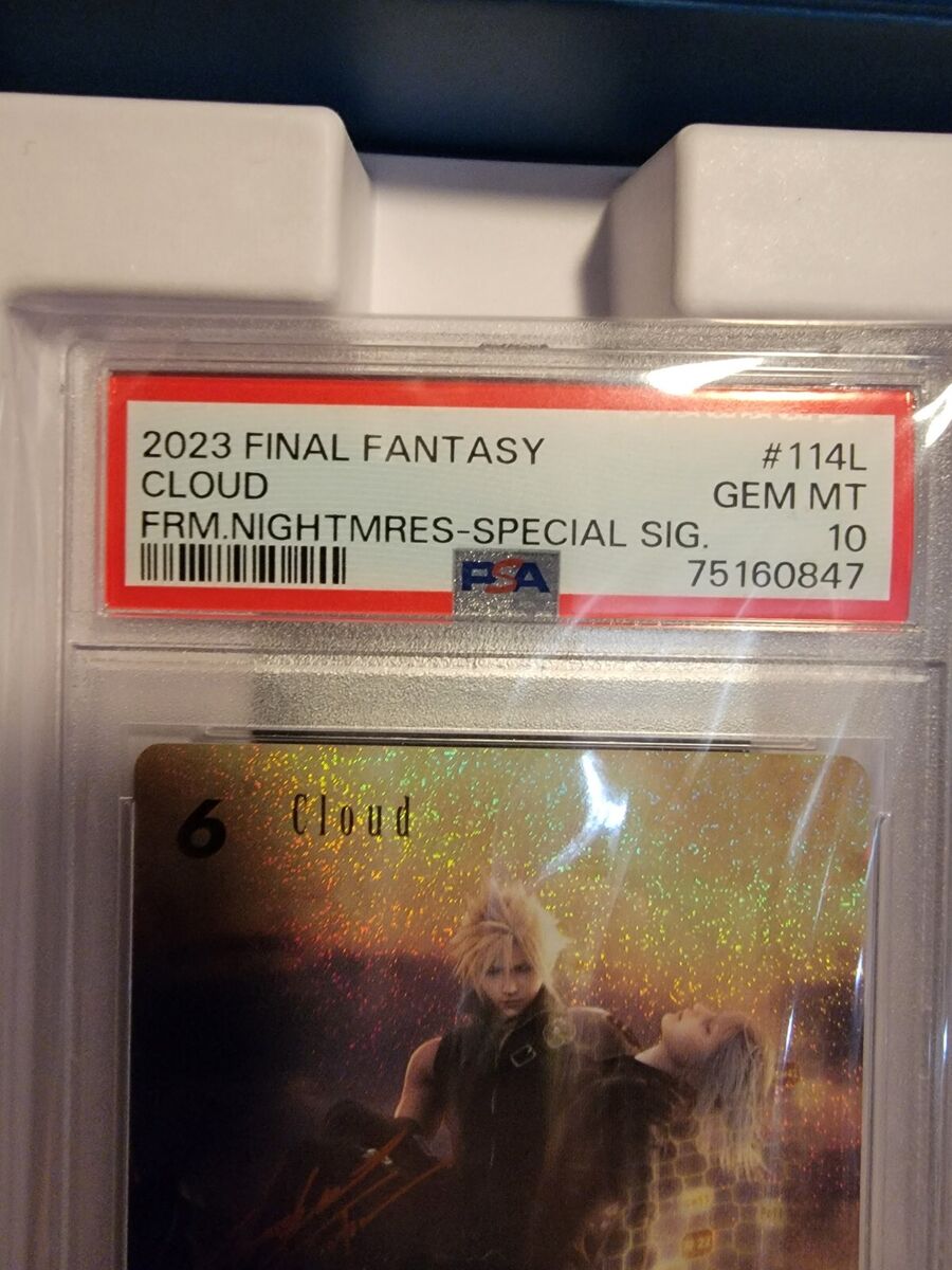Final Fantasy VII Cloud 19-114L Full Art Foil Signature Card Final Fantasy VII Cloud 19-114L Full Art Foil Signature Card