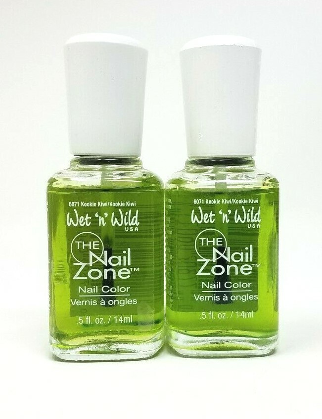 2X Wet 'n' Wild The Nail Zone Nail Color 6071 Kookie Kiwi 0.5 fl. oz