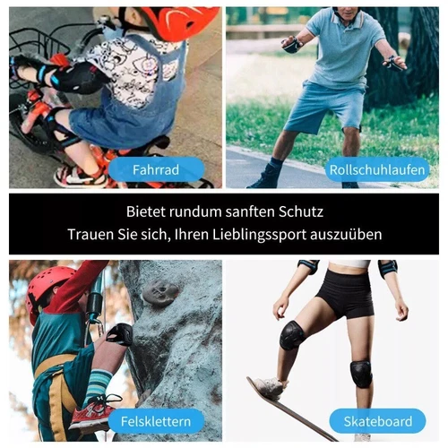 6Stk Schutzausrüstung Set Protektoren Kinder Knieschoner Schoner Inline Skates!! - Bild 10 von 49