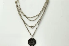 925 Sterling Silver "Mobile" Pendant on 24.5" Silver Toned Chain 7.8g (NEC3984)