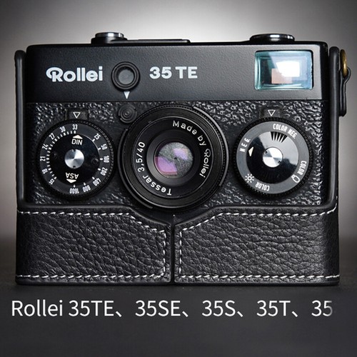Funda protectora de cuero genuino con media cámara para Rollei 35S 35TE 35SE 35T clásico - Imagen 7 de 16