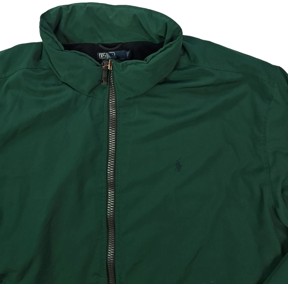 De Colección Polo Ralph Lauren Chaqueta Bomber Bosque Verde Forrada de Vellón Para Hombres 2XLT Foto 4 de 4