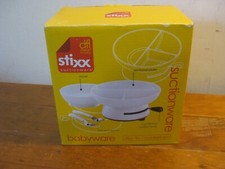STIXX Baby Ware Suction Ware Bowl  Sectional Plate NEW Sticks To Countertops