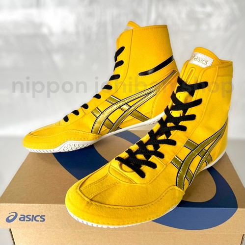 【Made to order】ASICS Wrestling Shoes 1083A001 EX-EO TWR900 Yellow x Gold x Black - Picture 3 of 8