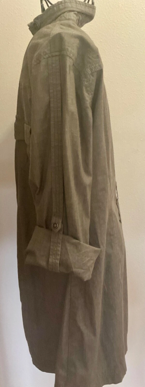 lole long sleeve button tunic stretch organic shirt