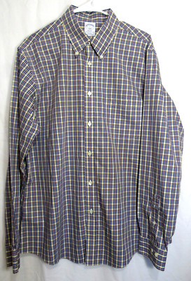 Brooks Brothers Est.1818 Long Sleeve Button Down Shirt Made in USA Men's Size L Supima Cotton Blue type light blue Vintage Second Hand