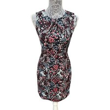 H M Womens 4 Black Floral Jacquard Sleeveless Cocktail Dress H M Dress