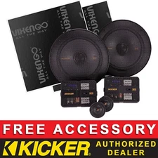 KICKER 51KSS6704 CAR AUDIO 6.75"COMPONENT KS SPEAKERS W/SOUND DEADENING KIT PAIR