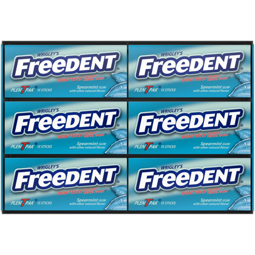 Freedent (12 Pack) WRIGLEY'S Spearmint Chewing Gum, 15 Stick - 第 2/7 張圖片
