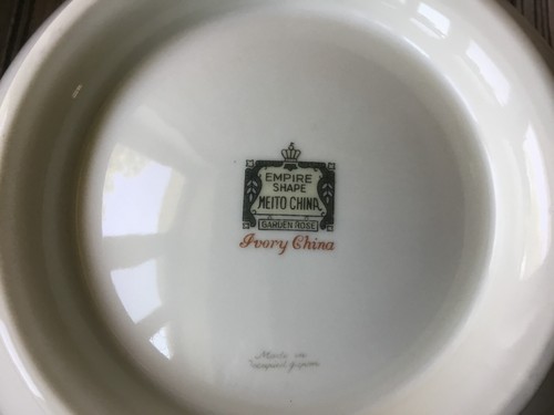 Vintage Meito China Orleans Shape Garden Rose Porcelain Tureen Occupied Japan - Picture 11 of 11