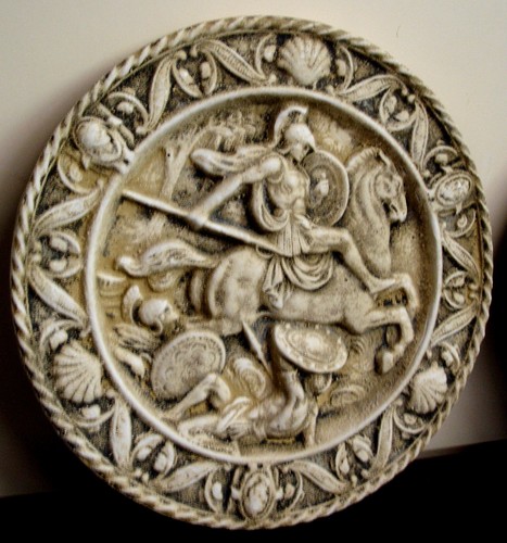 Pair Roman Battle soldiers Horses Wall Decor - Picture 5 of 7