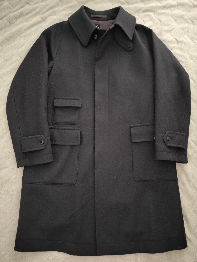 KAPTAIN SUNSHINE Traveller Coat Navy 100% Wool Size 36 Made KAPTAIN SUNSHINE Traveller Coat Navy 100% Wool Size 36 Made