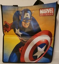 Marvel Universe Captain America Tall, Reusable, Shopping Tote Eco 15 inch
