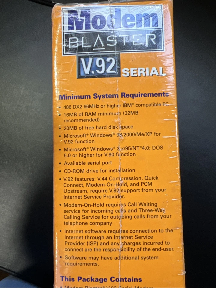 Creative Modem Blaster V.92 Serial External 56K Dial-Up Modem Retro PC NEW - Image 4 of 4