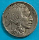 1917-P ~ BUFFALO NICKEL ~ 5 Cent 5c Coin ~ U.S. Currency ~ XF ~ Sharp FULL DATE