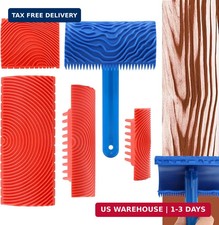 5 Pack Wood Grain Toolwoodgraining Tool Kittexture Pattern With Handle Roller