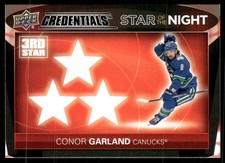 2021-22 Upper Deck Credentials #3S-4 Conor Garland Star of the Night: Third Star