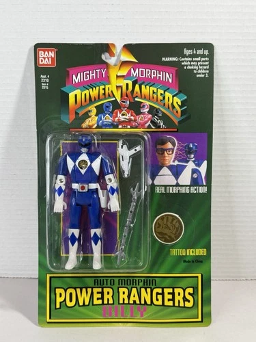 VINTAGE 1994 Bandai Auto Mighty Morphin Power Rangers BLUE Ranger BILLY Figure