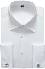 Gentle French Cuff Regular Fit Dress Shirts Cufflink Included