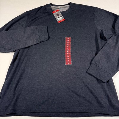 Member's Mark Lounge Tee XL Heather Black Soot Long Sleeve French Terry DMT4877S