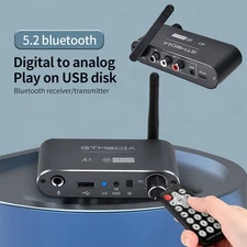 Bluetooth 5.2 Wireless Receiver DAC Audio Adapter for PC TV Car Stereo Amplifier