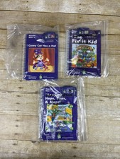 LeapFrog School House Leap Pad Lot 3 Books  Cartridges Fix It Kid Leap Hops..