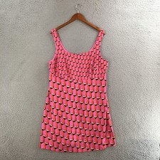 Diane Von Furstenberg Mini Dress Womens 17 Sleeveless Scoop Neck Casual Pink