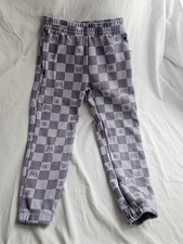 Champion Girls Jogger Pants Size 6 Purple Gray Checkered Elastic Waist