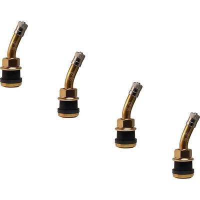 Radial Commander Brass Valve Stem 23° Bend for 0.625'' Holes, Pack of 4