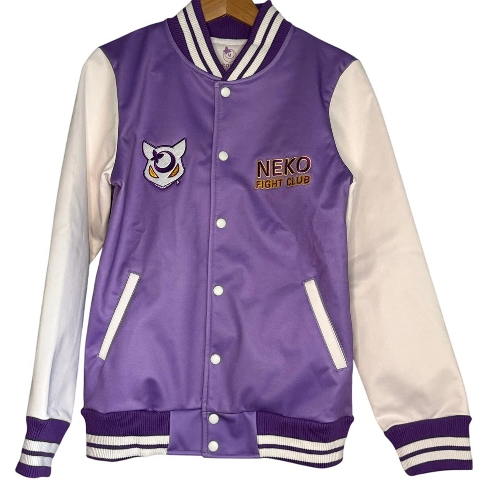 Mori Galaxy Neko Fight Club Jacket Women’s M Purple Varsity Anime Style - Image 3 of 4