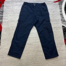 5.11 Tactical Cargo Pant Men 36 Blue Hike Canvas Ripstop 143 Worker Mens 36x32