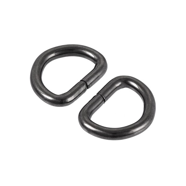 50Stk. Metall D-Ring 13Mm D-Ringe Schnalle FüR Hardware Taschen GüRtel Schwarz-image