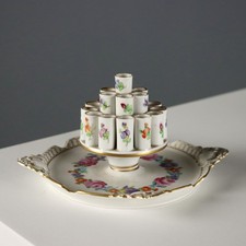 Portasigarette Antico Porcellana Potschappel Dresda XX Secolo Originale