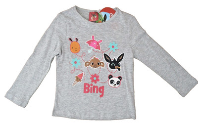 %%% Bing Bunny - Mädchen  Langarm-Shirt Gr. 116 - im Bing und Sula Design