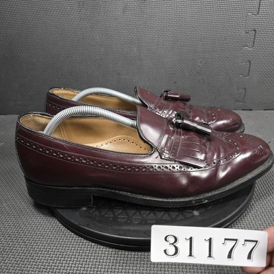 Johnston & Murphy Mens Loafers 8.5 Burgundy Leather Kiltie Dress Shoes Italy s-l400.jpg main image 3