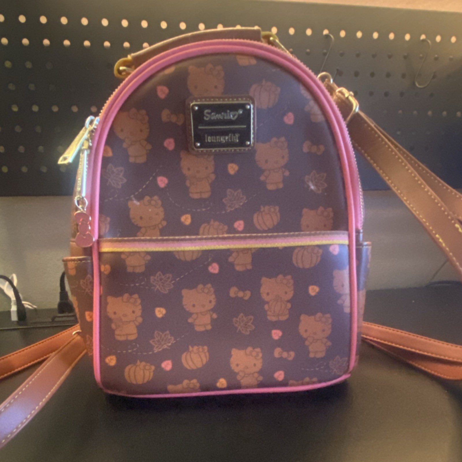 Loungefly Hello Kitty Fall Mini Backpack with Zip… - image 1