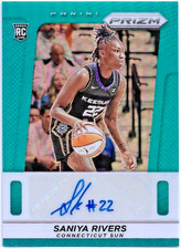 2025 Panini Prizm WNBA Saniya Rivers Teal Auto/Autograph #/35 Connecticut Sun