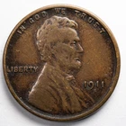 1911-S Lincoln Wheat Penny Cent Very Fine (VF)