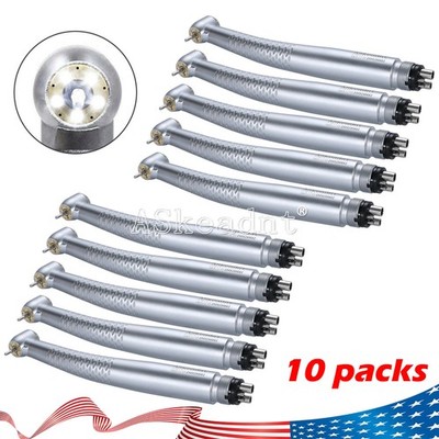 10*Dental 5 Led High Speed Handpiece Shadowless E-generator 5 LED Hand piece 4H