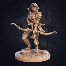 Female Elf with bow  Archer/Ranger/Rogue Unpainted Miniature | D&D | DnD Mini