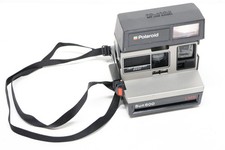 Vintage Polaroid Sun 600 LMS Land Camera Instant Film With Strap Working