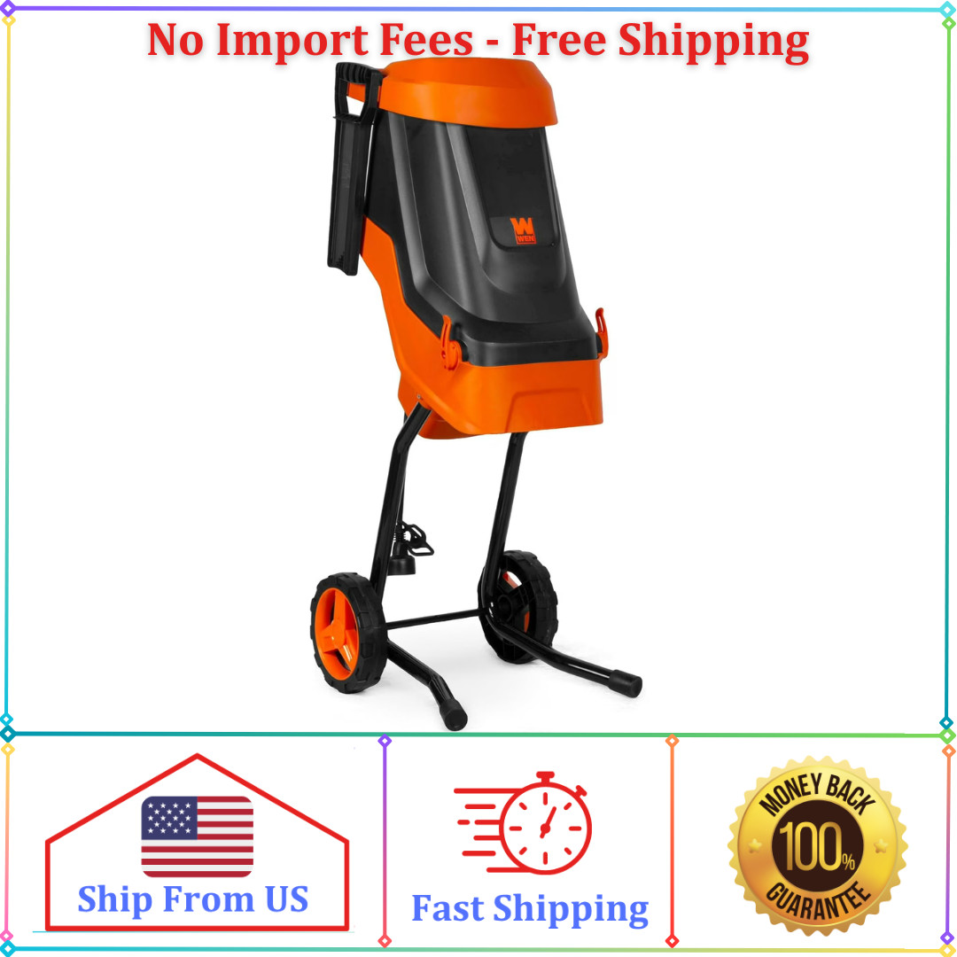 WEN 41119 Electric Wood Chipper and Shredder, 15-Amp, 12-Gallon Collection Bag