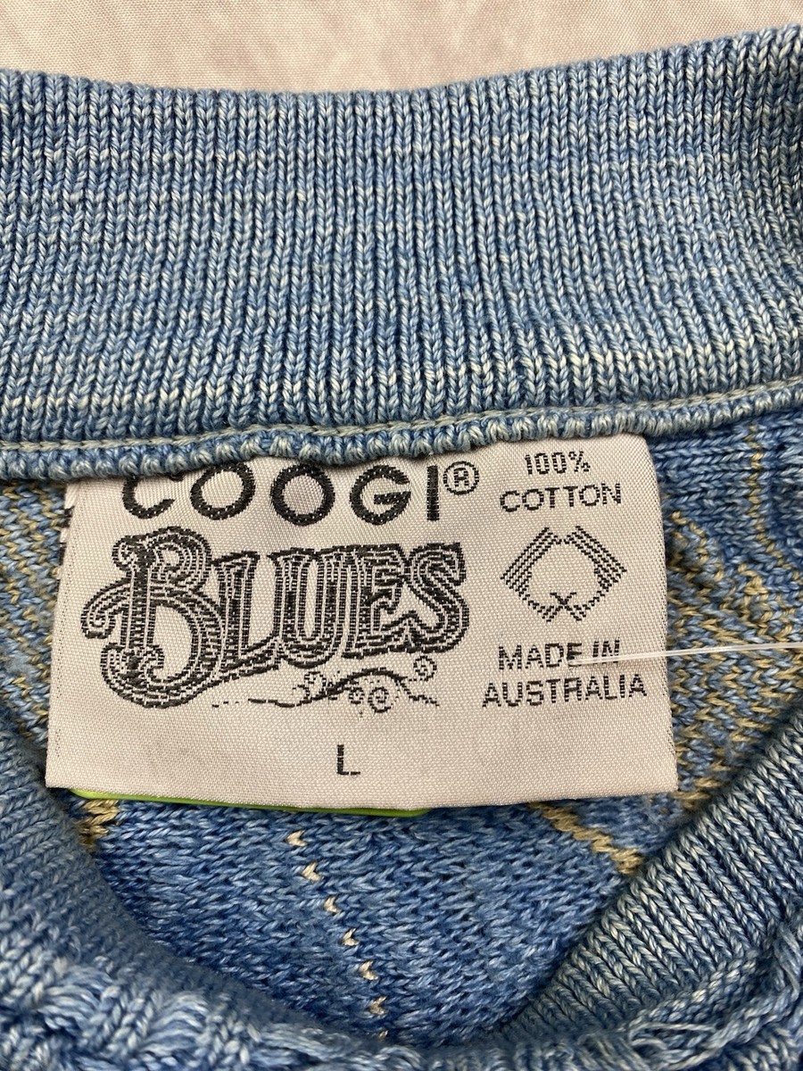 Vintage Coogi Blues 3D Knit Sweater Size L Blue Rare | eBay