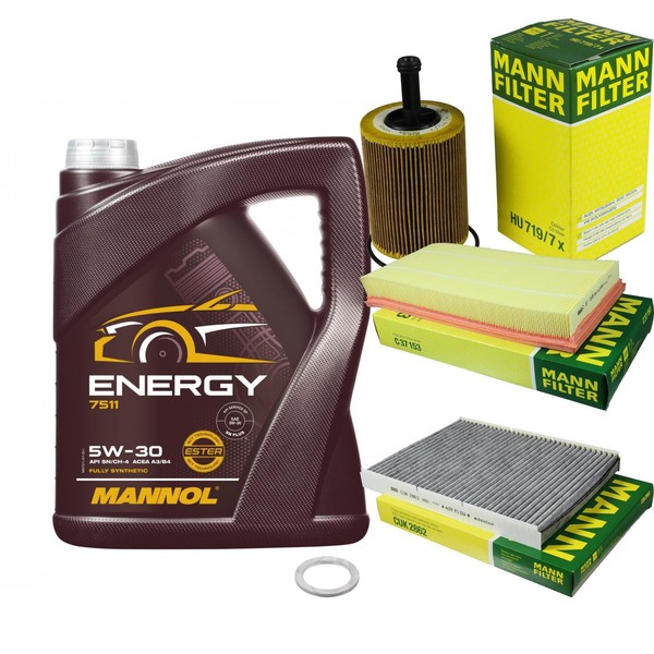 Mann Inspektionspaket 5L Mannol Energy 5W-30 FüR VW Golf IV 2.3 V5 Bora Variant-image