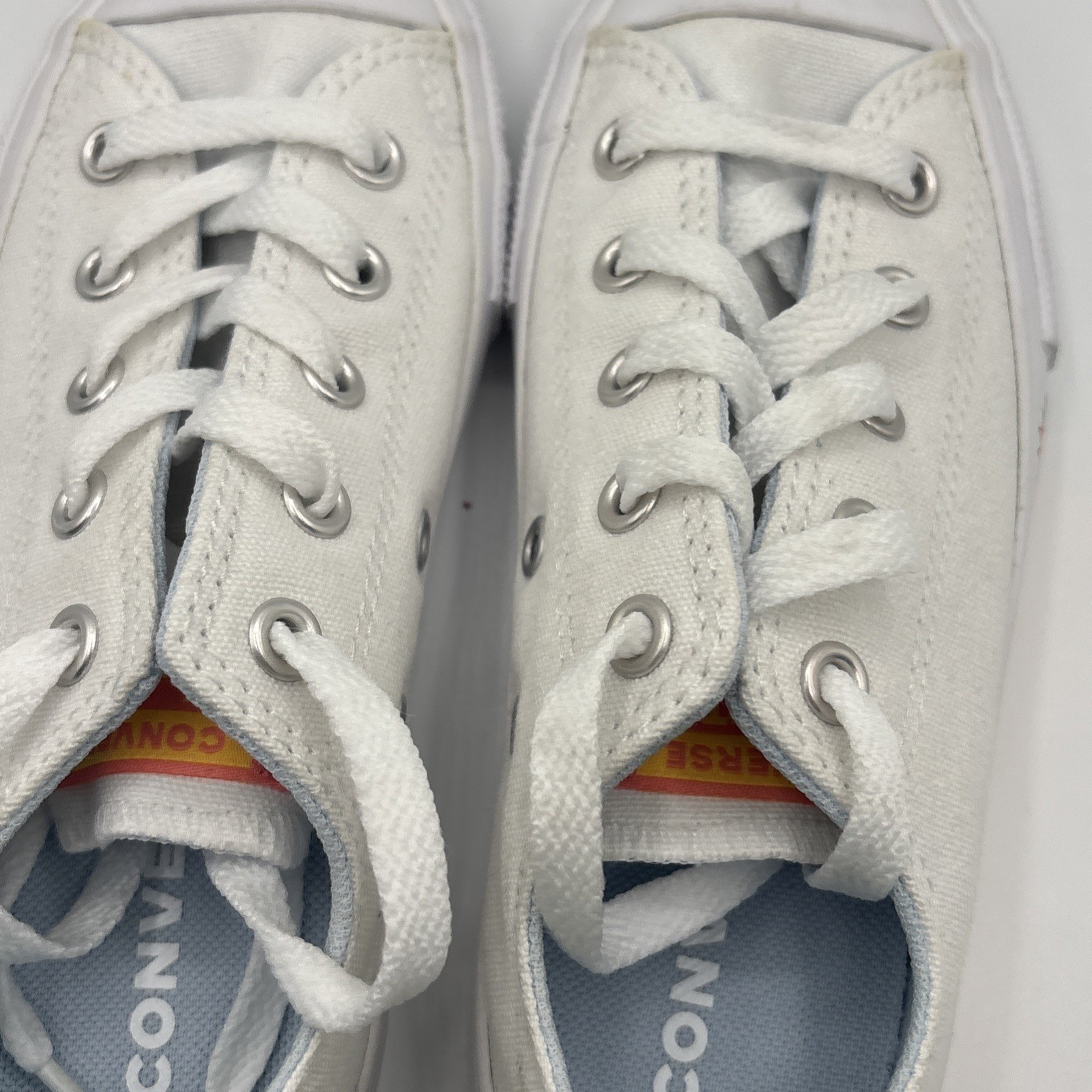 Converse All*Star Girl's Junior Sneakers Sun Graphic White Size US 13 thumbnail 13