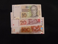 26.02 #08 CROATIA Lot of 3 notes: 10, 20, 100 Kuna / P-30, P-38, P-41b Pre-Euro