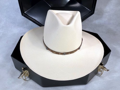 MINT Genuine STETSON Shantung PANAMA Straw HAT Size 7-5/8" CASE Fedora MCKENZIE - Picture 3 of 11