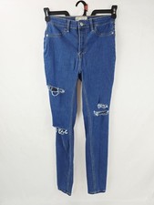 Free People Size 27R Skinny Blue Jeans Mid Rise Distressed