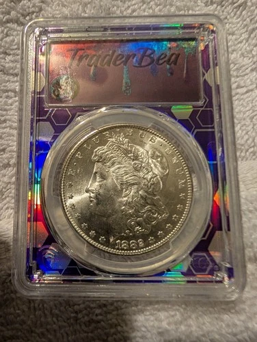 1882-S Morgan Silver Dollar PCGS MS64 Trader Bea Custom Purple Core
