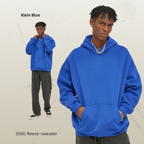 Sweatshirt Winter Loose Plus Velvet Weatshirt Unisex Oversize Thickened Hooded - Picture 7 of 35